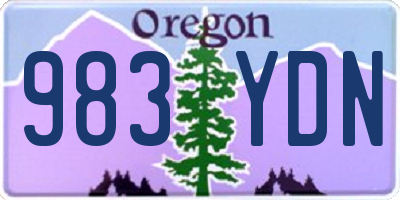 OR license plate 983YDN