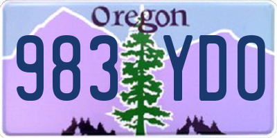 OR license plate 983YDO