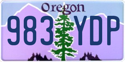 OR license plate 983YDP