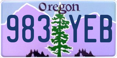 OR license plate 983YEB