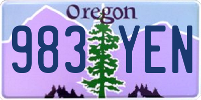 OR license plate 983YEN