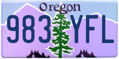 OR license plate 983YFL