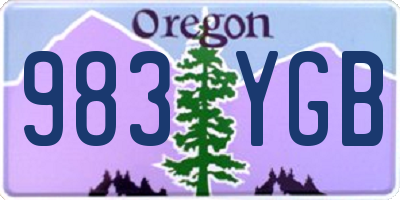 OR license plate 983YGB
