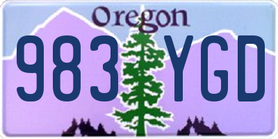 OR license plate 983YGD