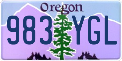 OR license plate 983YGL