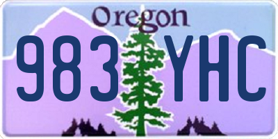 OR license plate 983YHC