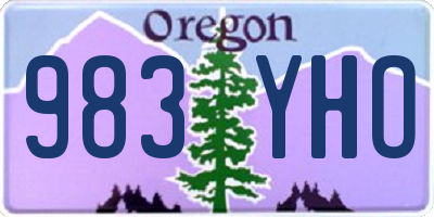 OR license plate 983YHO