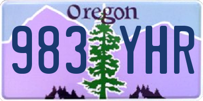 OR license plate 983YHR