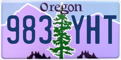 OR license plate 983YHT