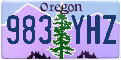 OR license plate 983YHZ