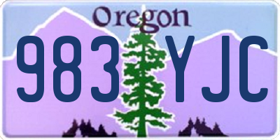 OR license plate 983YJC