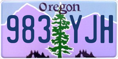 OR license plate 983YJH