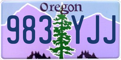 OR license plate 983YJJ