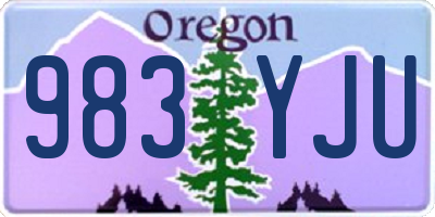 OR license plate 983YJU