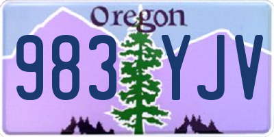 OR license plate 983YJV