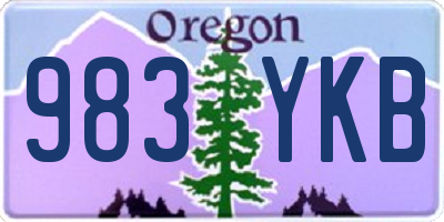 OR license plate 983YKB