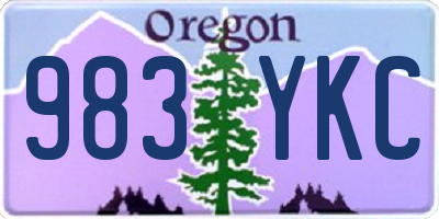 OR license plate 983YKC