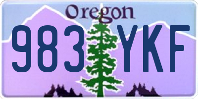 OR license plate 983YKF