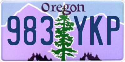 OR license plate 983YKP