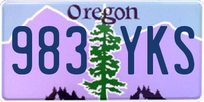 OR license plate 983YKS