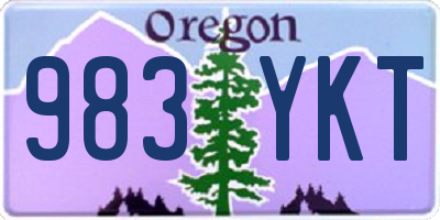 OR license plate 983YKT