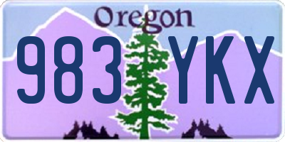 OR license plate 983YKX