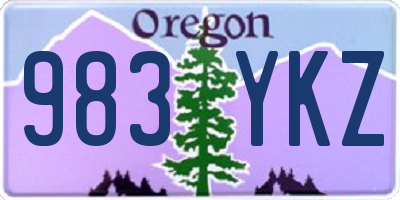 OR license plate 983YKZ