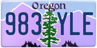 OR license plate 983YLE