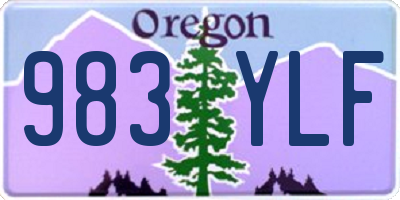 OR license plate 983YLF