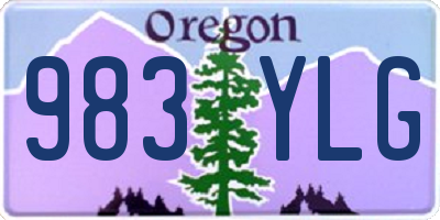 OR license plate 983YLG