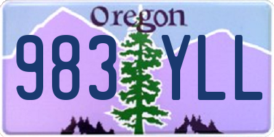 OR license plate 983YLL