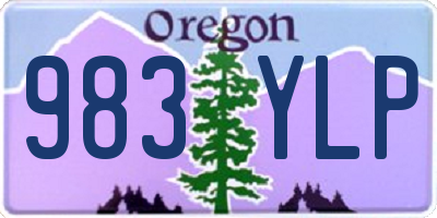 OR license plate 983YLP