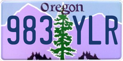 OR license plate 983YLR