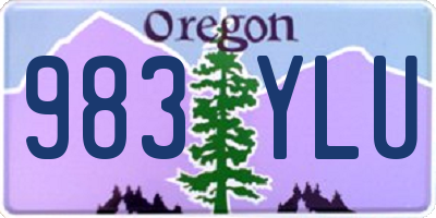OR license plate 983YLU