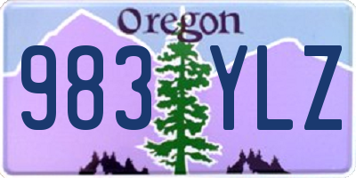 OR license plate 983YLZ