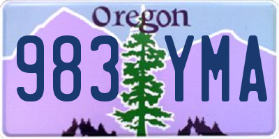 OR license plate 983YMA