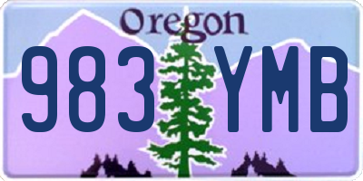 OR license plate 983YMB