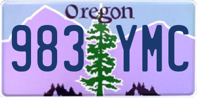OR license plate 983YMC