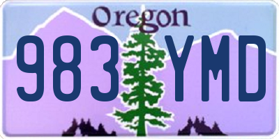 OR license plate 983YMD
