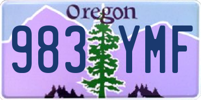 OR license plate 983YMF