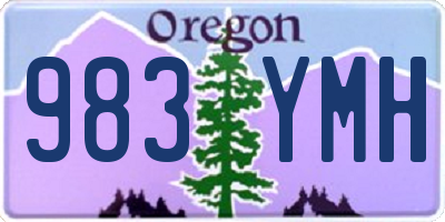 OR license plate 983YMH