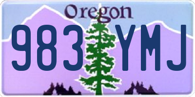 OR license plate 983YMJ