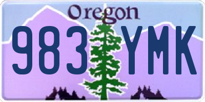 OR license plate 983YMK