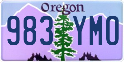 OR license plate 983YMO