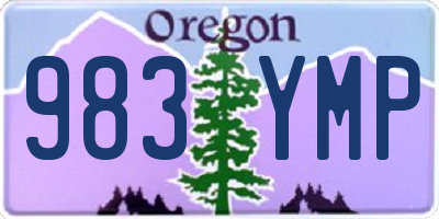 OR license plate 983YMP