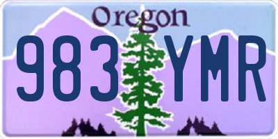 OR license plate 983YMR