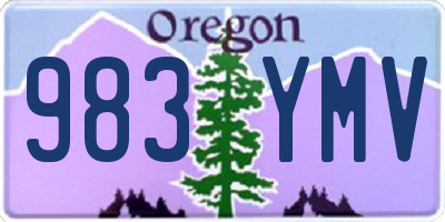 OR license plate 983YMV