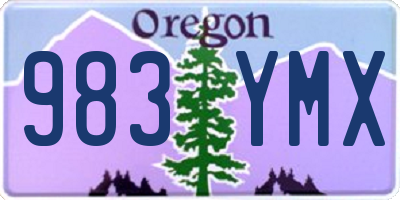 OR license plate 983YMX