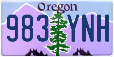 OR license plate 983YNH