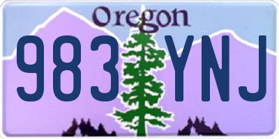 OR license plate 983YNJ